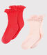Lot de 2 paires de chaussettes dentelle bébé fille