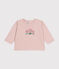 Tee-shirt manches longues en coton bébé rose SALINE