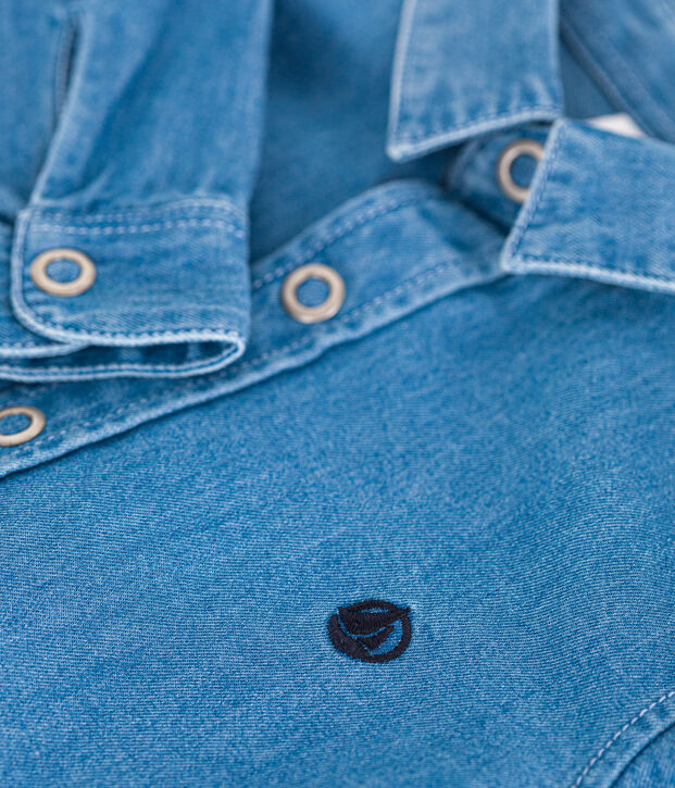 Chemise en denim l&eacute;ger enfant gar&ccedil;on bleu