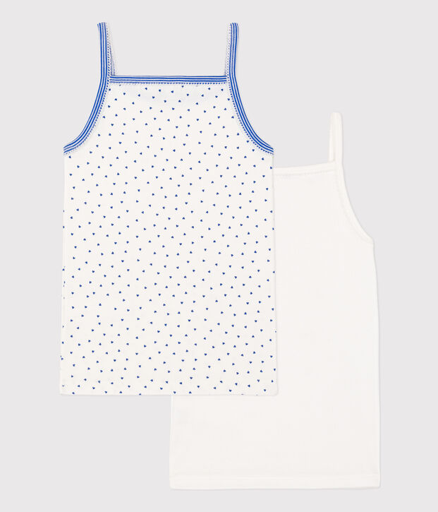 Lot de 2 chemises &agrave; bretelles en coton petite fille multicouleur