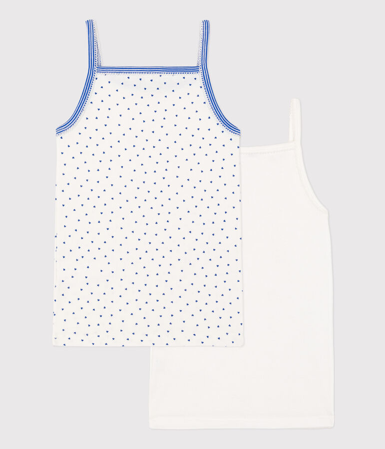 Lot de 2 chemises &agrave; bretelles en coton petite fille multicouleur