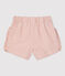 Short rayé en seercucker bio bébé rose PAPAYE/ MARSHMALLOW