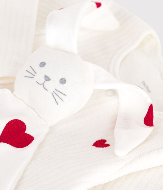 Ensemble cadeau naissance en velours multicouleur