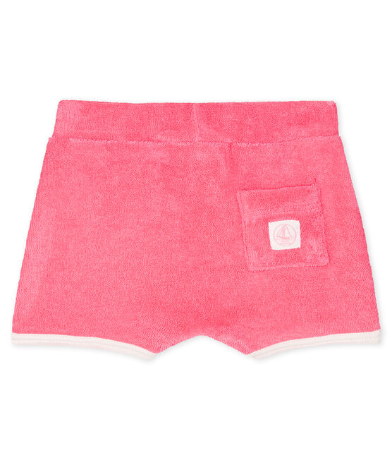 Short en éponge bébé fille rose CUPCAKE/blanc MARSHMALLOW