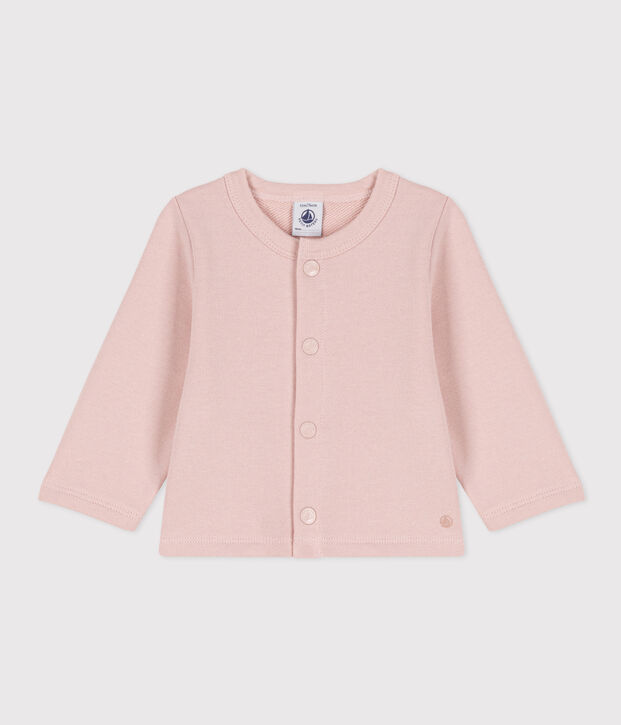 Cardigan en molleton b&eacute;b&eacute; rose