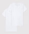 Lot de 2 tee-shirts courtes blancs fille variante 1