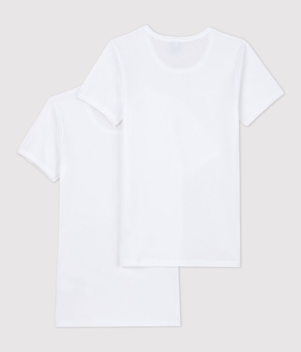 Lot de 2 tee-shirts courtes blancs fille multicouleur