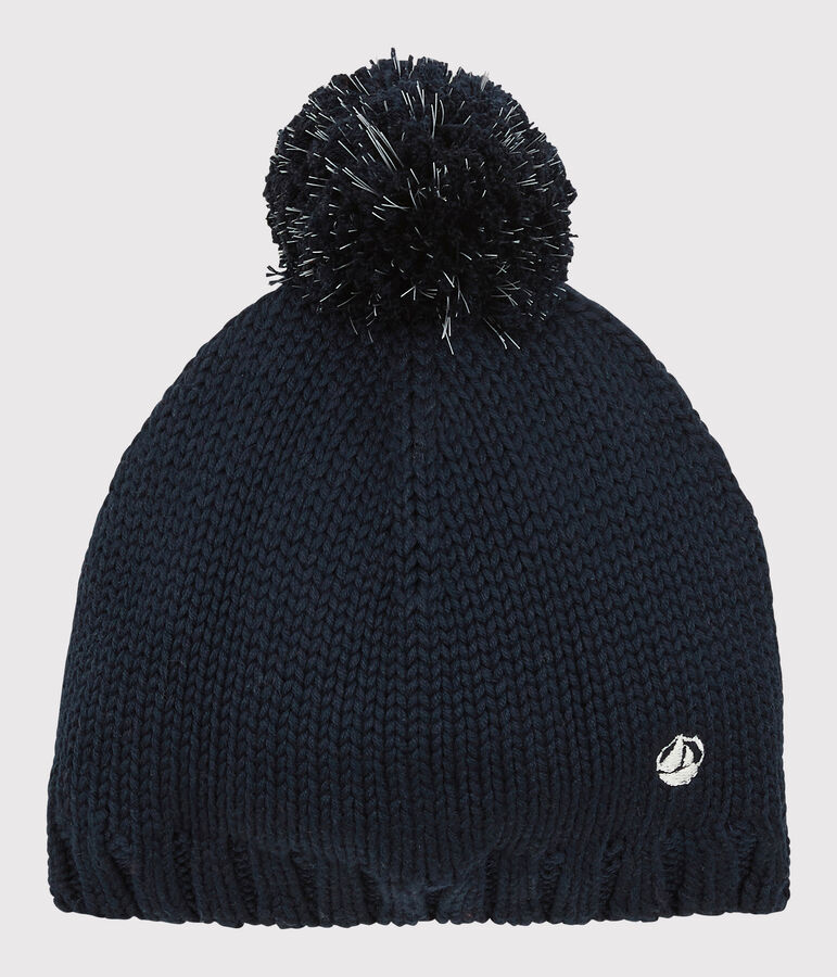 Bonnet enfant fille-gar&ccedil;on bleu