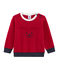 Sweatshirt bébé garçon en maille rouge TERKUIT