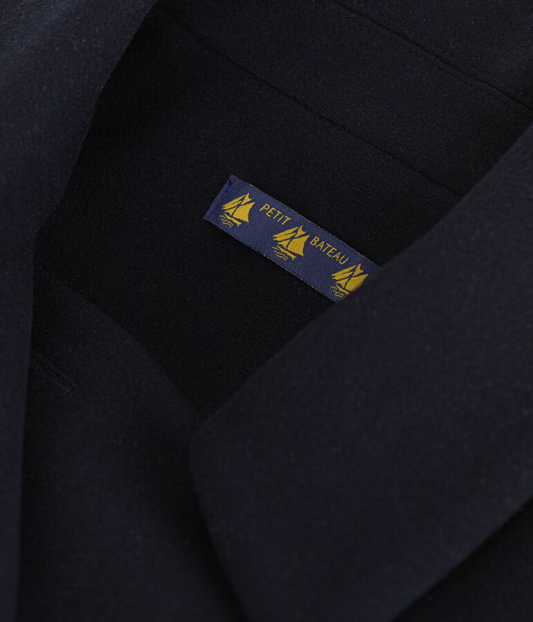 Caban femme en drap de laine bleu SMOKING