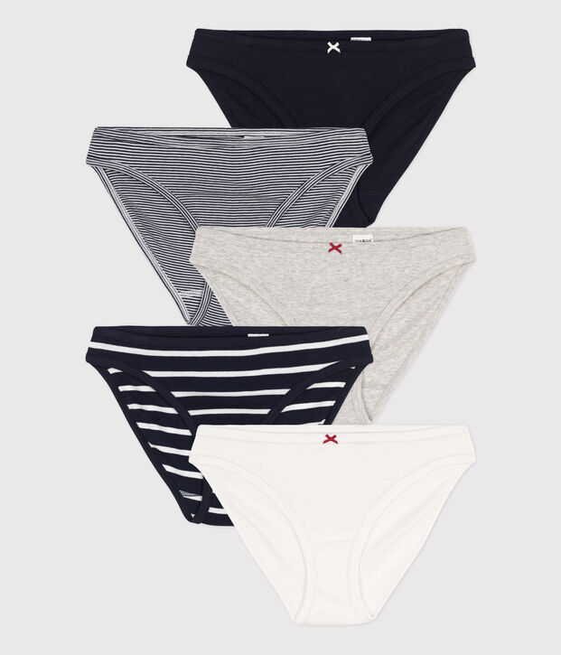 Lot 5 culottes en coton Femme multicouleur