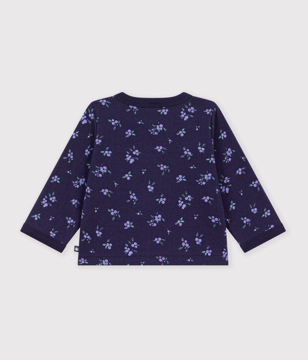 Cardigan b&eacute;b&eacute; en coton imprim&eacute; &agrave; fleurs bleu/multicouleur