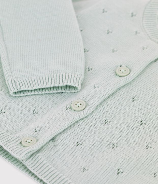 Cardigan en tricot raffin&eacute; b&eacute;b&eacute; vert