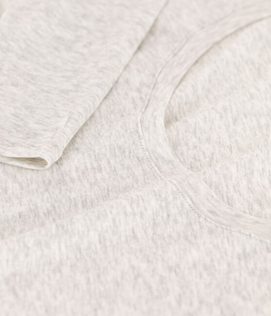 Tee shirt seconde peau en coton léger Femme gris BELUGA CHINE