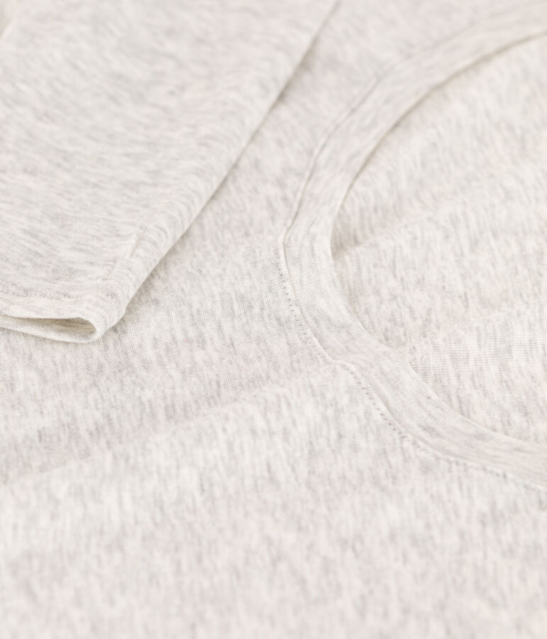 Tee shirt seconde peau en coton l&eacute;ger Femme gris BELUGA CHINE