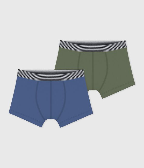 Lot de boxers enfant en coton et élasthanne uni variante 1
