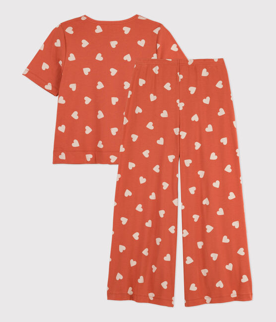 Pyjama cœur femme en coton BRANDY/ AVALANCHE