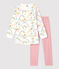 Chemise de nuit imprimé fleuri petite fille en coton blanc MARSHMALLOW/blanc MULTICO