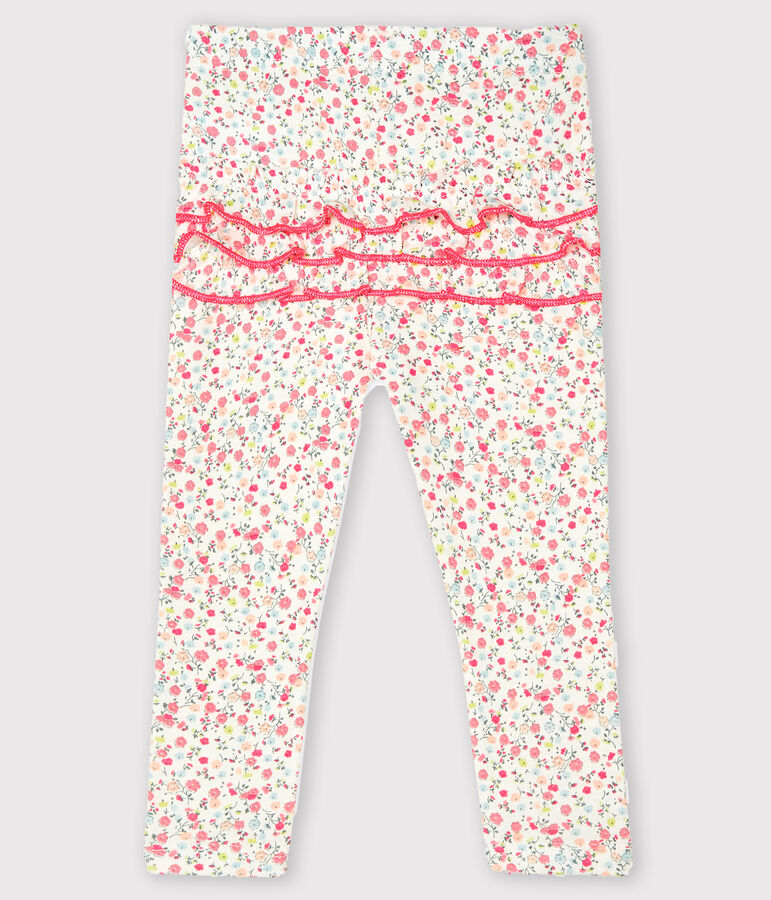 Legging imprim&eacute; b&eacute;b&eacute; fille blanc/multicouleur