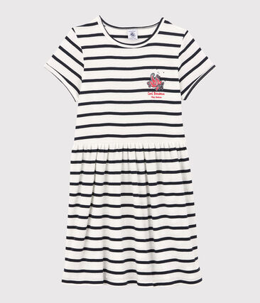 PETIT BATEAU - Robe manches courtes en coton bio enfant fille