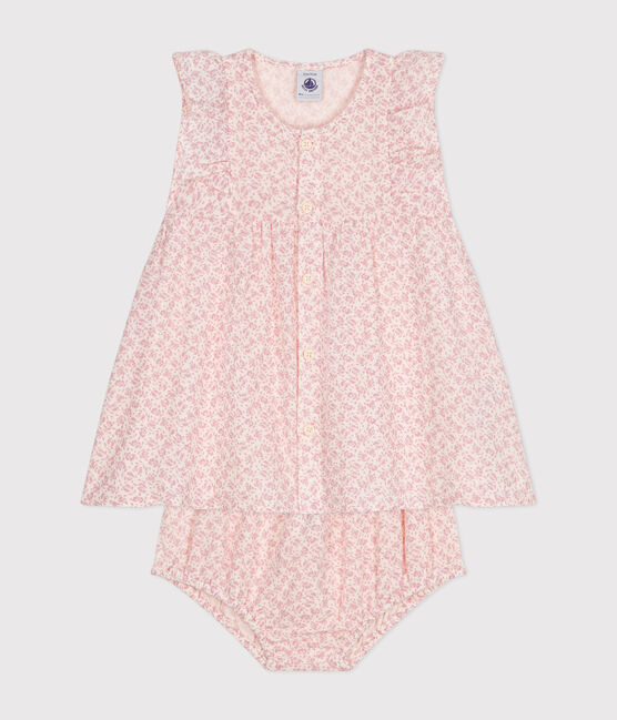 Robe manches courtes et bloomer en gaze de coton bébé AVALANCHE/ PANTY