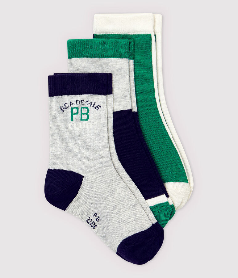 Lot de 3 paires de chaussettes enfant gar&ccedil;on multicouleur