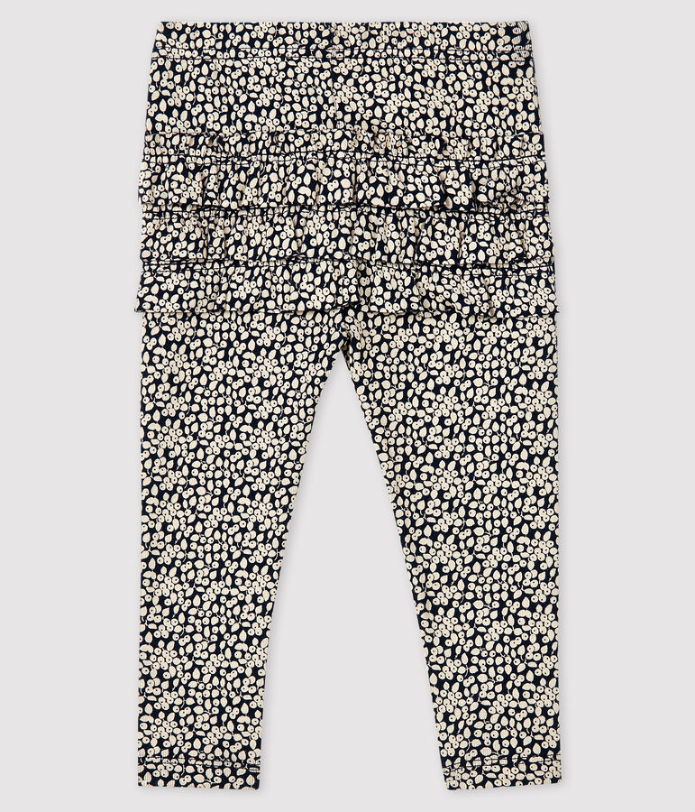 Legging imprim&eacute; b&eacute;b&eacute; fille bleu SMOKING/blanc MARSHMALLOW