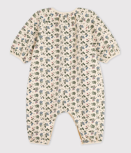 Combinaison longue imprimée bébé en coton blanc AVALANCHE/ MULTICO