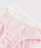 Lot de 2 culottes blance et rose petite fille en coton côtelé variante 1