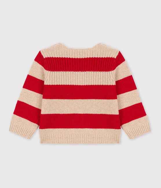 Pull bébé rayé en tricot de laine et coton TRENCH/ STOP