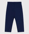 Pantalon de jogging bébé en coton uni bleu MEDIEVAL