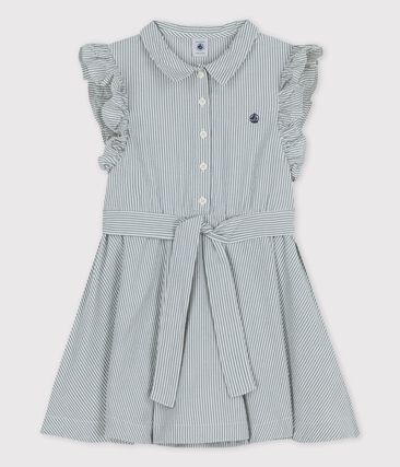 Robe sans manche en seersucker bio enfant fille