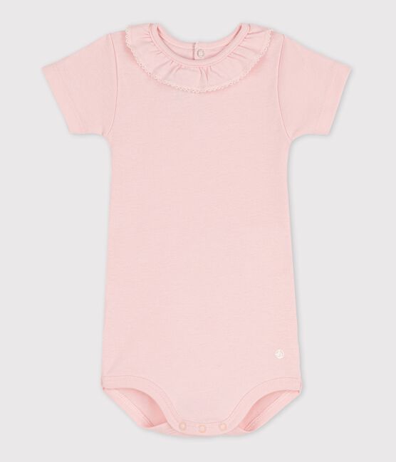 Body manches courtes bébé à collerette rose MINOIS