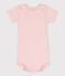 Body manches courtes bébé à collerette rose MINOIS