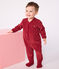 Pyjama bébé en velours uni rouge TERKUIT