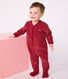 Pyjama bébé en velours uni