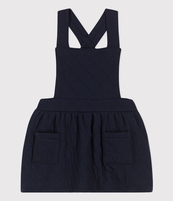 Robe sans manche bébé imprimée en tubique matelassé bleu SMOKING