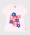 Tee-shirt enfant manches courtes en coton rose clair
