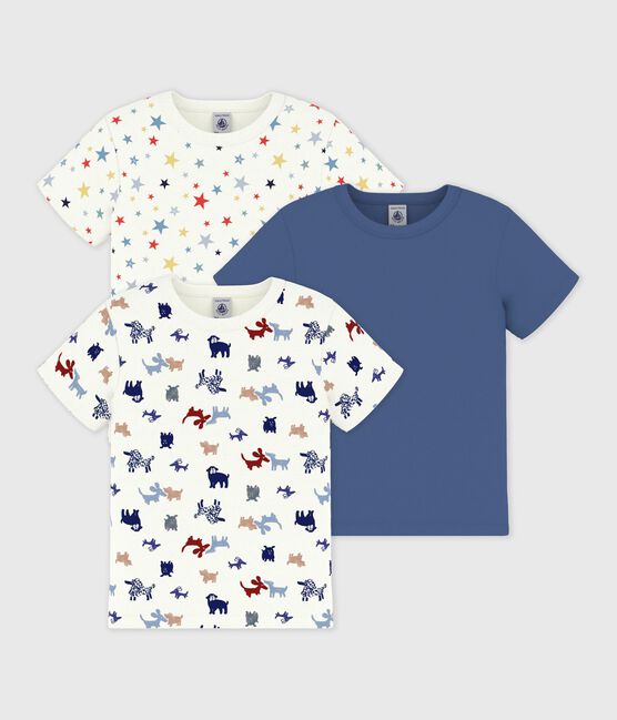 Lot de tee-shirts enfant en coton manches courtes imprimé variante 1