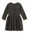 Robe enfant fille en jacquard noir CITY/jaune DORE