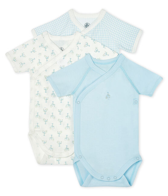 Trio de bodies naissance manches courtes bébé variante 1