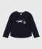 Sweatshirt en molleton enfant fille bleu SMOKING