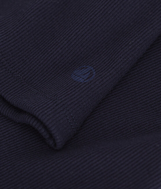 Tee-shirt l'Iconique Col roulé en côte 2x2 femme bleu SMOKING