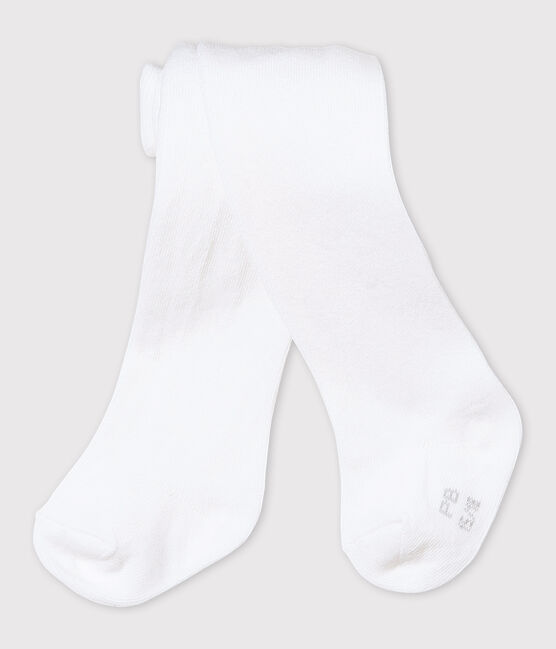 Collants bébé fille blanc LAIT