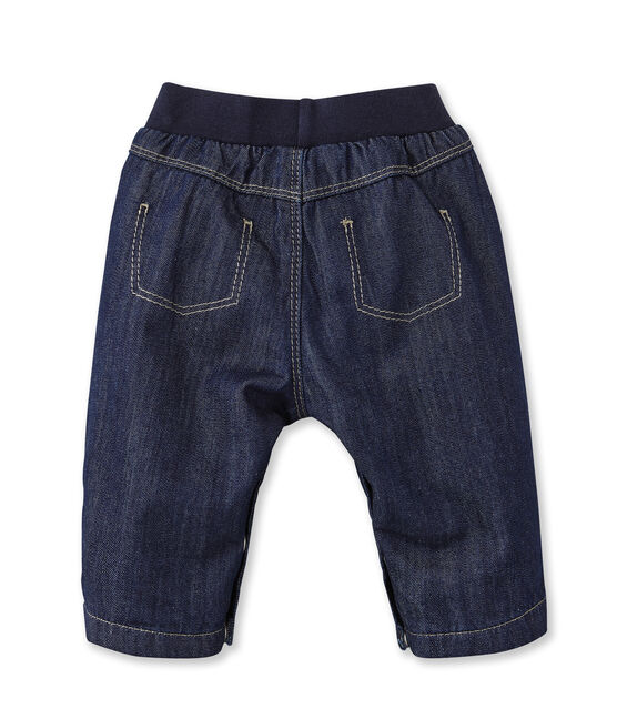 Pantalon bébé en jean doublé bleu JEAN