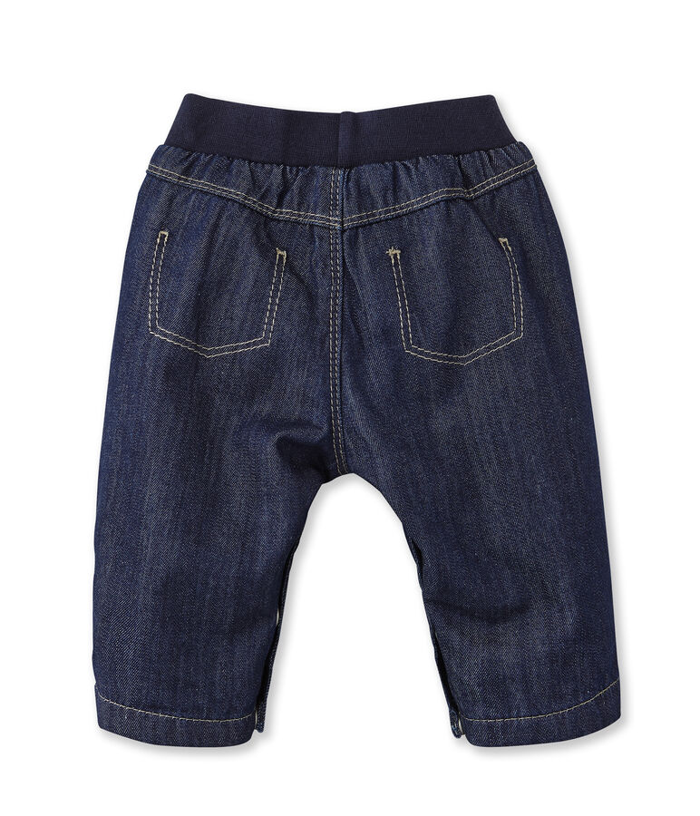 Pantalon b&eacute;b&eacute; en jean doubl&eacute; bleu JEAN