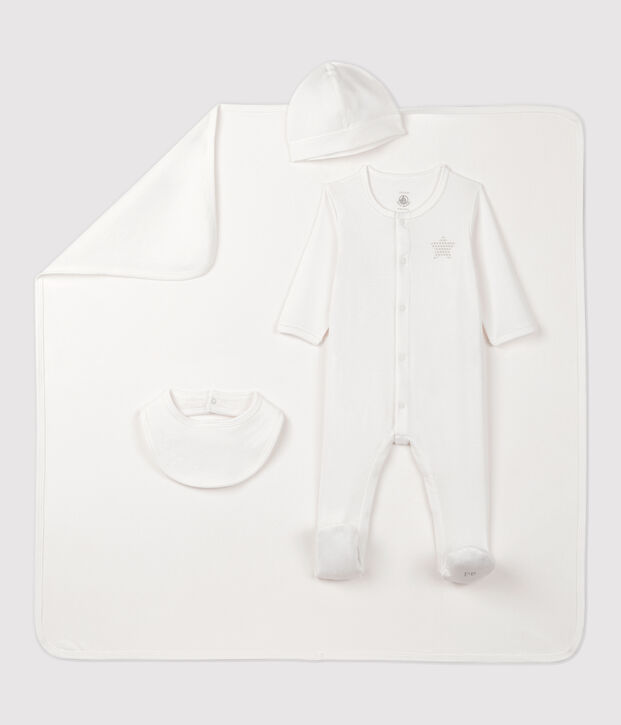 Lot 4 pi&egrave;ces b&eacute;b&eacute; en coton biologique multicouleur