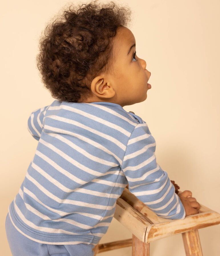 Marini&egrave;re en jersey &eacute;pais b&eacute;b&eacute; bleu/beige