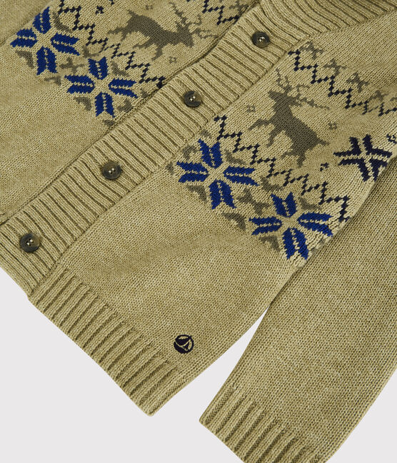 Cardigan laine et coton enfant garçon JERRYCAN MOULINE/ MULTICO