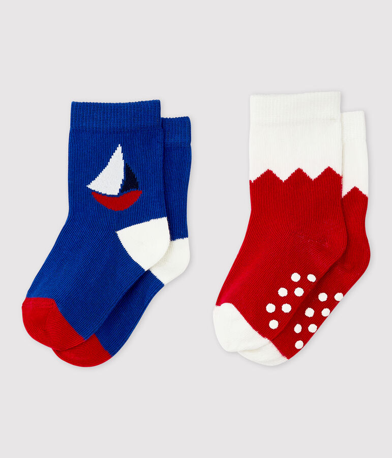 Lot de 2 chaussettes &agrave; motif b&eacute;b&eacute; gar&ccedil;on multicouleur